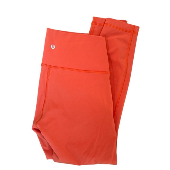 Lululemon Wunder Under High Rise Leggings | 7/8 Length | Size 8 | Watermelon Red - Picture 5 of 5